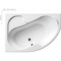 Akrilinė asimetriška vonia Ravak Rosa I, 160x105 cm, dešininė