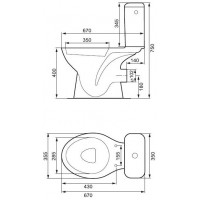 WC pastatomas Mito Red su dangčiu