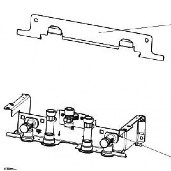 Montavimo priedas su hidraulinėmis jungtimis Viessmann Vitodens 200-W katilams, be kryžmės