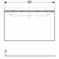 Spintelė praustuvui Geberit Acanto, 90 cm, Balta