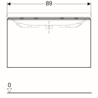 Spintelė praustuvui Geberit Acanto, 90 cm, Balta