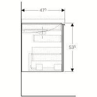 Spintelė praustuvui Geberit Acanto, 90 cm, Balta