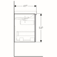 Spintelė praustuvui Geberit Acanto, 90 cm siauresnė, Balta