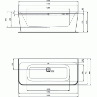 Vonia Ideal Standard, Tonic II  180x80 cm