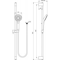 Dušo stovas Ideal Standard IdealRain, Evo Round, 900 mm, galvutė 110 mm