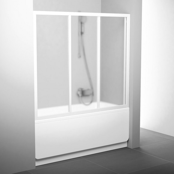 Stumdomos vonios durys Ravak, AVDP3-170, balta+stiklas Grape