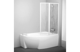 Vonios sienelė Ravak Rosa, VSK2 170, R balta+plastikas Rain