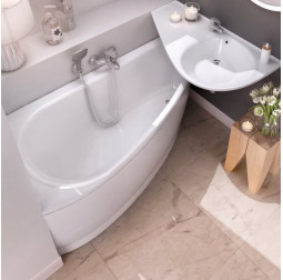 Akrilinė asimetriška vonia Ravak Avocado, 160x75 L