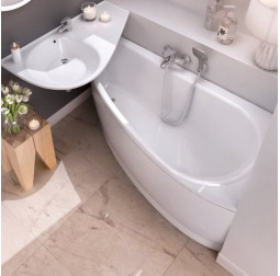 Akrilinė asimetriška vonia Ravak Avocado, 150x75 R