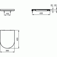 Dangtis WC Ideal Standard Atelier, Blend Curve