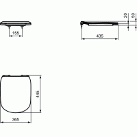 Dangtis WC Ideal Standard Tesi, Thin