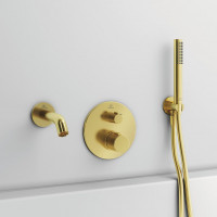 Virštinkinė dalis vonios-dušo maišytuvui Ideal Standard, Ceratherm T100 Brushed Gold