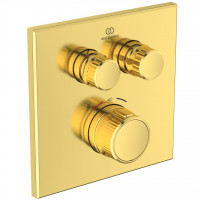Virštinkinė dalis vonios-dušo maišytuvui Ideal Standard, Ceratherm Navigo kvadratinė, Brushed Gold
