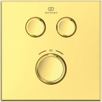Virštinkinė dalis vonios-dušo maišytuvui Ideal Standard, Ceratherm Navigo kvadratinė, Brushed Gold