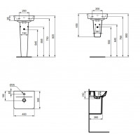 Praustuvas Ideal Standard Connect Air Cube, 40 cm