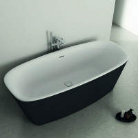 Akrilo vonia Ideal Standard Dea, 170x75, laisvai pastatoma, balta matinė/juoda matinė