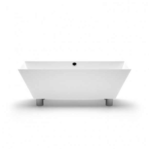 Akmens masės vonia Aura Doride balta, 175x81 cm, be persipylimo