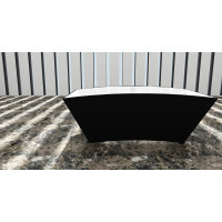 Akmens masės vonia Aura Ondina 2 balta, 169x80 cm, su persipylimu