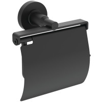 WC popieriaus laikiklis Ideal Standard IOM, su dangteliu Silk Black juoda matinė