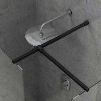 Montavimo rinkinys dušo kabinoms ir sienelėms Ravak Brilliant ir Walk-In, W SET, Uni Free/Wall juoda