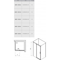 Dušo kabina Ravak Matrix, MSDPS-120/80, R blizgi+Transparent